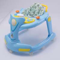 360 degree rotating new model round outdoor baby walker with music/cheaper baby walker china/8 pcs of wheels