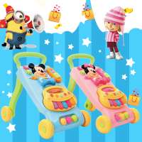 Wholesale manufacturer Mickey Mouse rotating baby walker and baby stroller from China factory