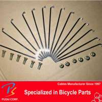 Bicycle parts, bicycle spokes and nipples, bicycle spoke