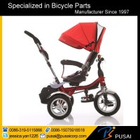 Baby tricycle for 1-5 years, with foldable Canopy kids metal tricycle for kids